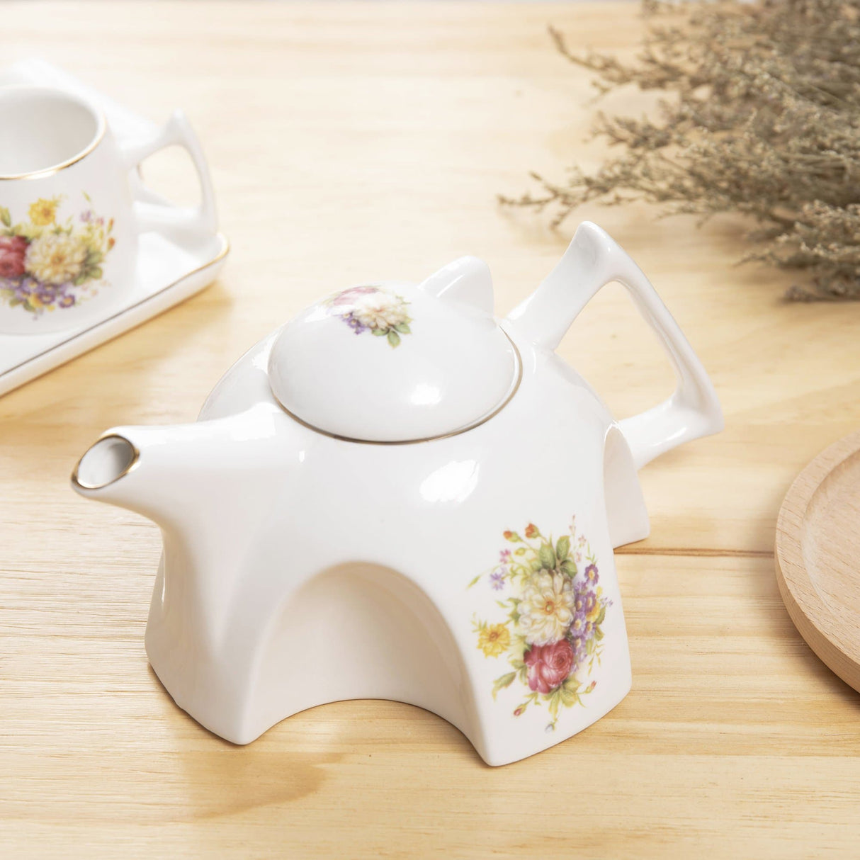Flower Porcelain Coffee Tea Set