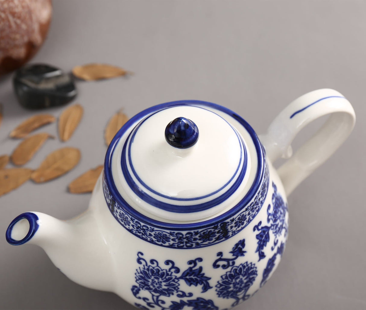 Blue Flowers Porcelain Tea Pot