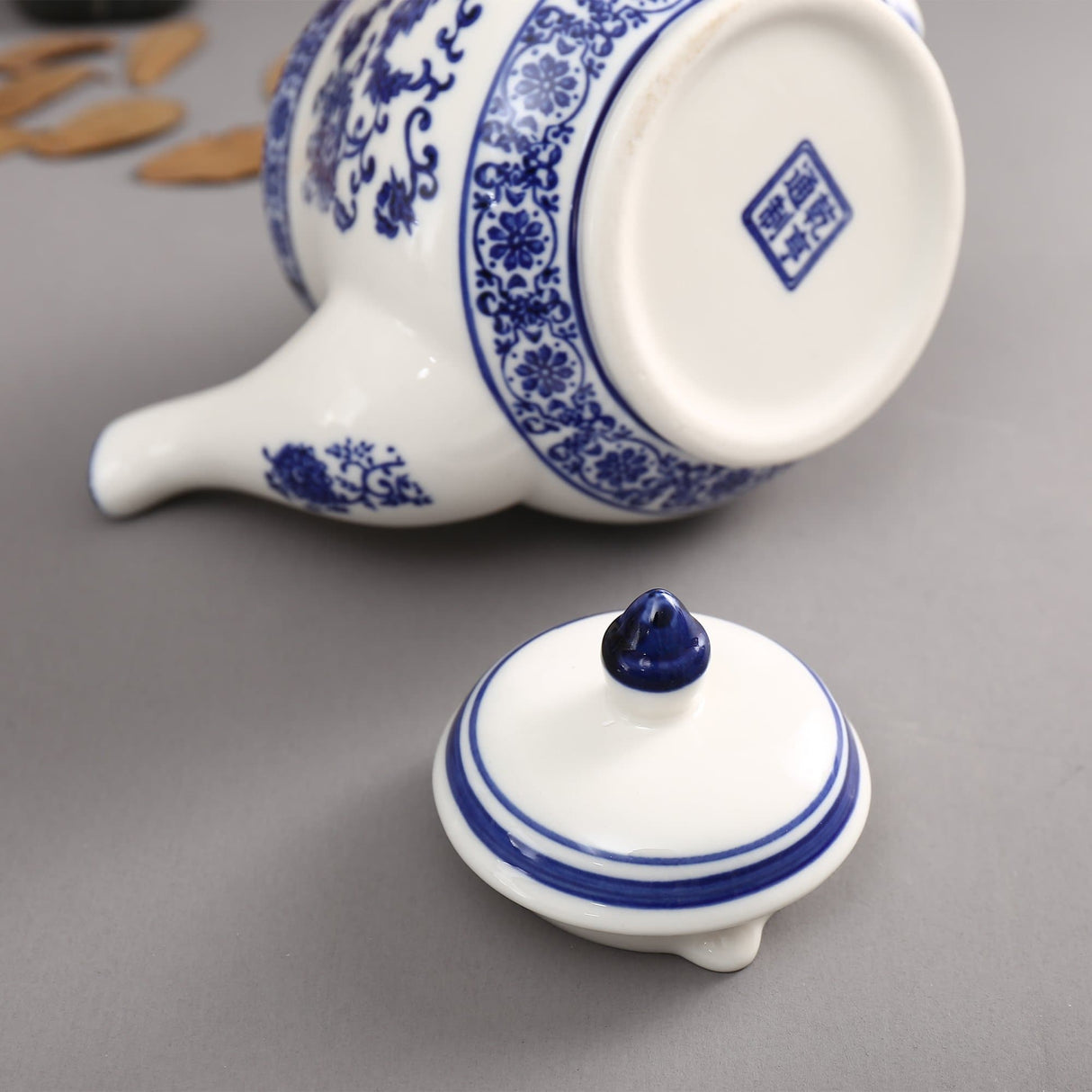 Blue Flowers Porcelain Tea Pot