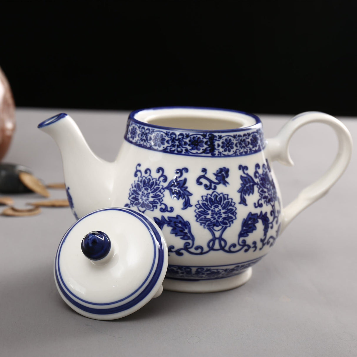 Blue Flowers Porcelain Tea Pot