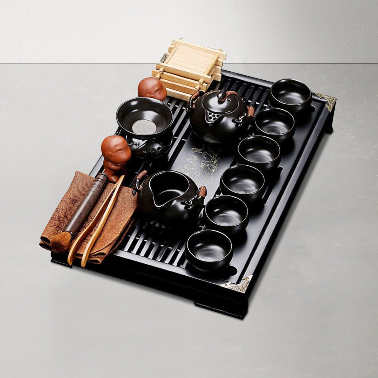 Black Chinese Ceramic Tea Set