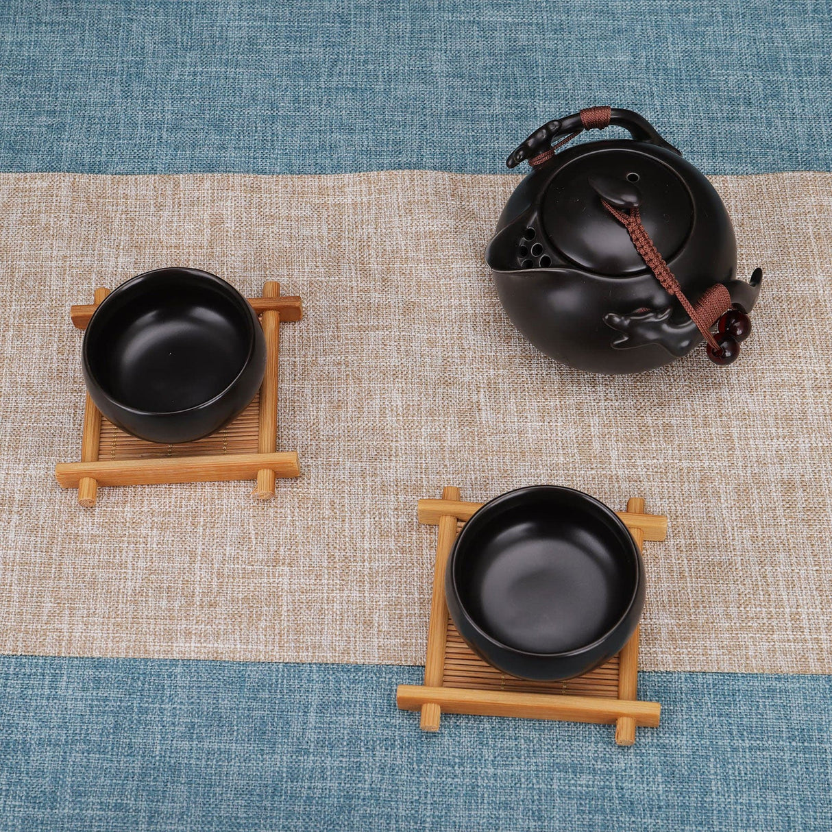 Black Chinese Ceramic Tea Set
