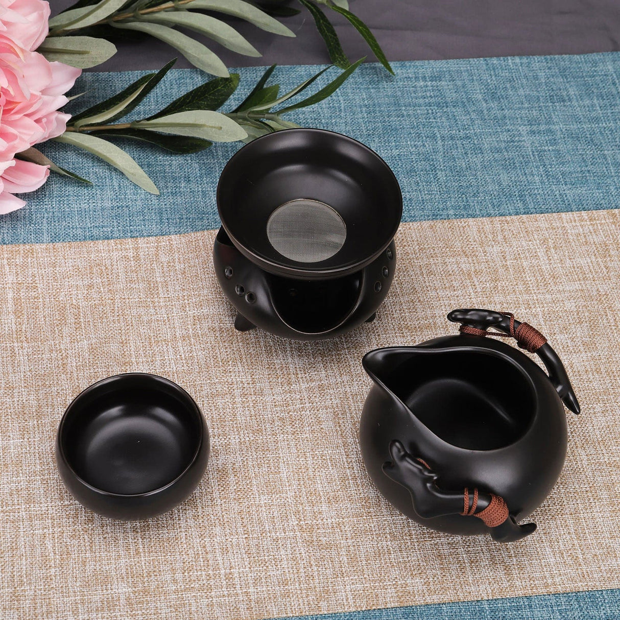 Black Chinese Ceramic Tea Set