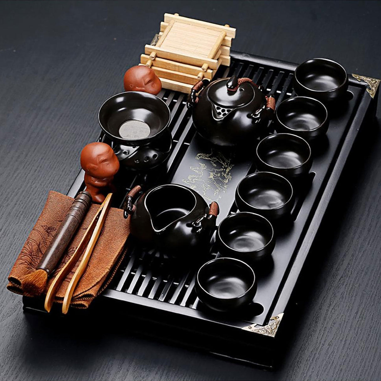 Black Chinese Ceramic Tea Set