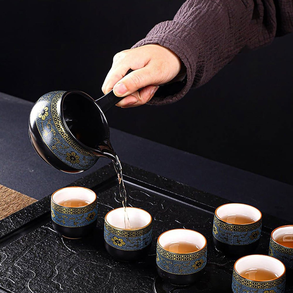 Chinese Ceramic Semi-Automatic Tea Set