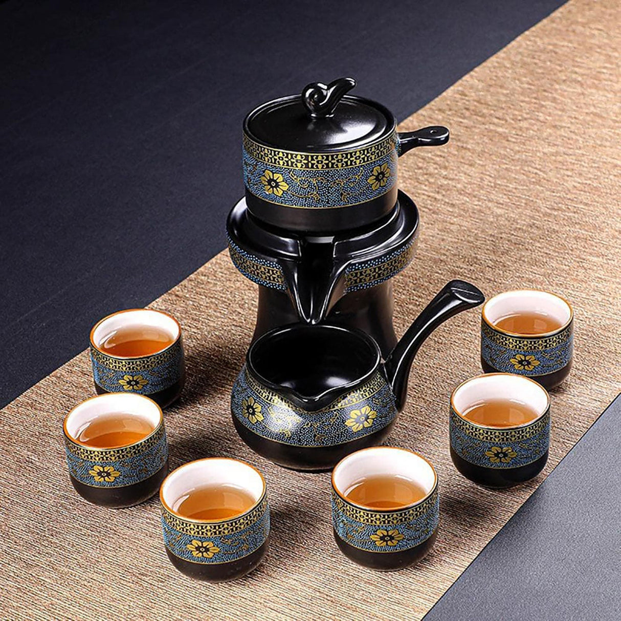 Chinese Ceramic Semi-Automatic Tea Set