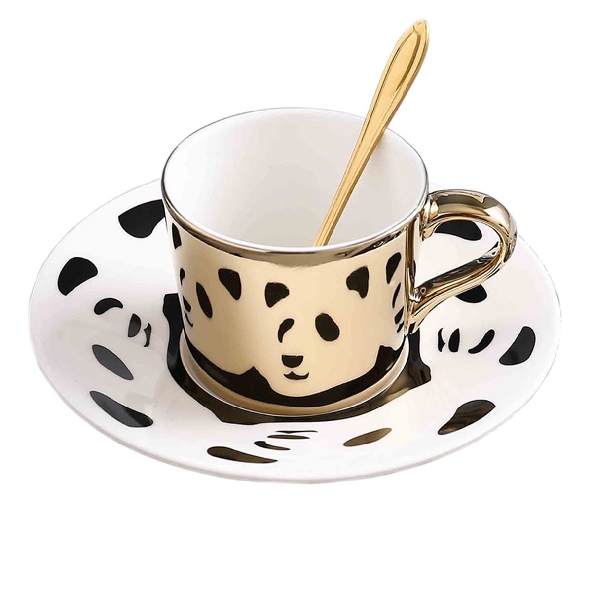Panda Mirror Reflection Coffee Cup