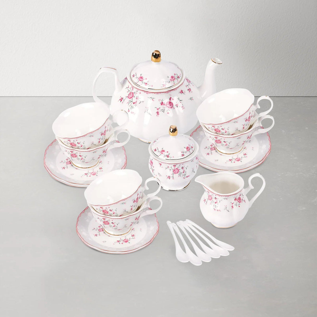 Blue Flowers Porcelain Tea Set