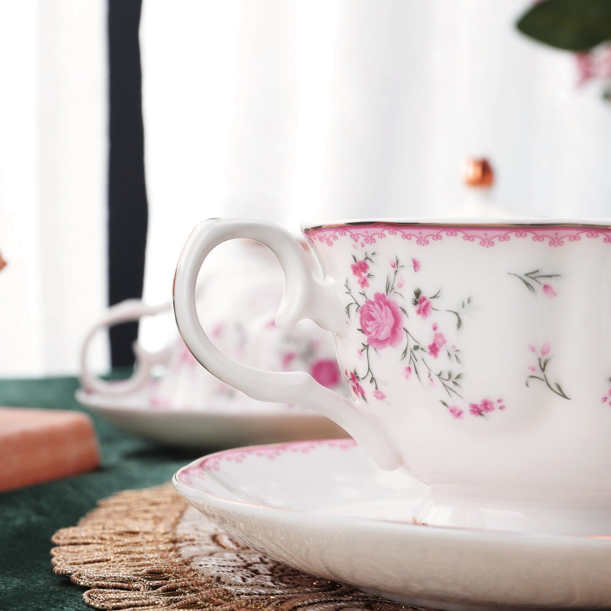 Blue Flowers Porcelain Tea Set