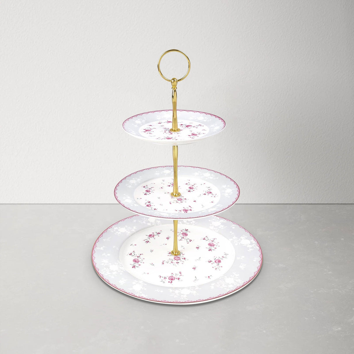 3 Tier Pink Porcelain Cupcake Stand