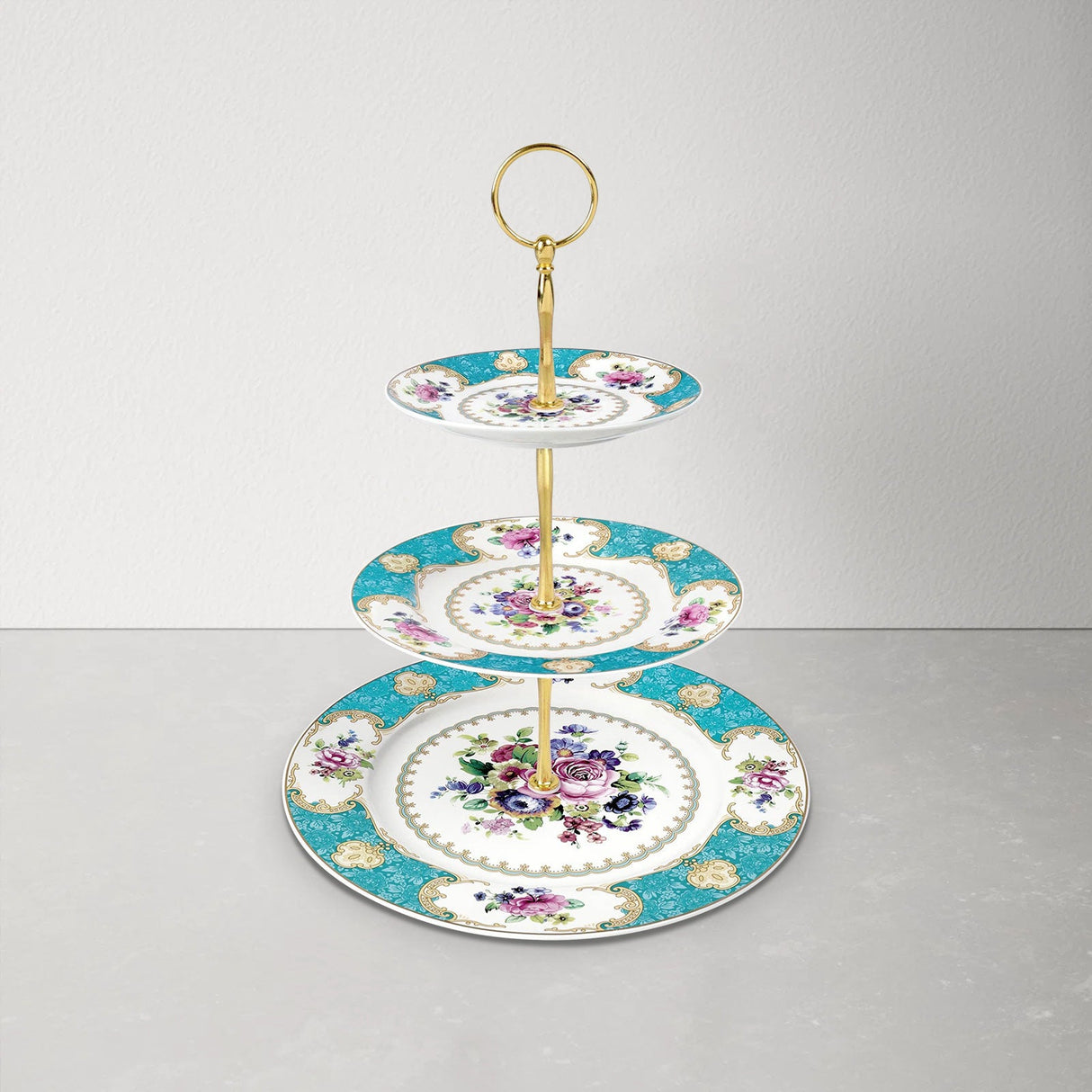 3 Tier Blue Porcelain Cake Stand