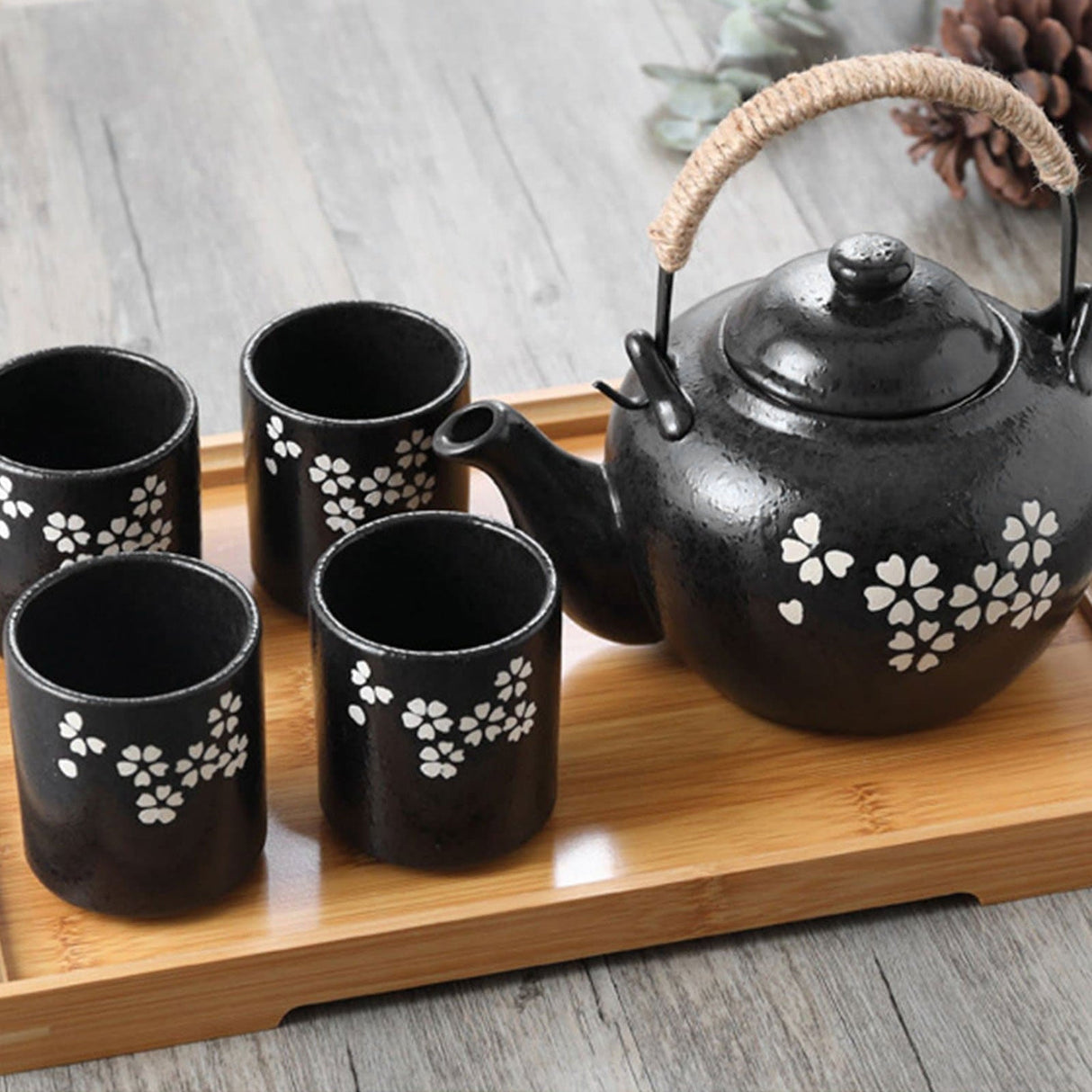 Black Japanese Kungfu Tea Set