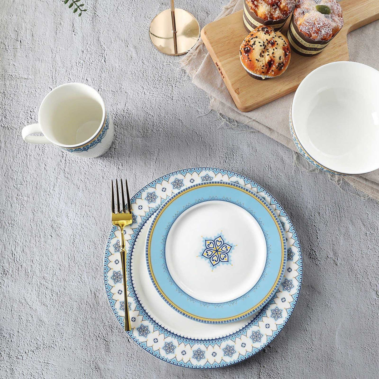 Blue Porcelain Dinner Set