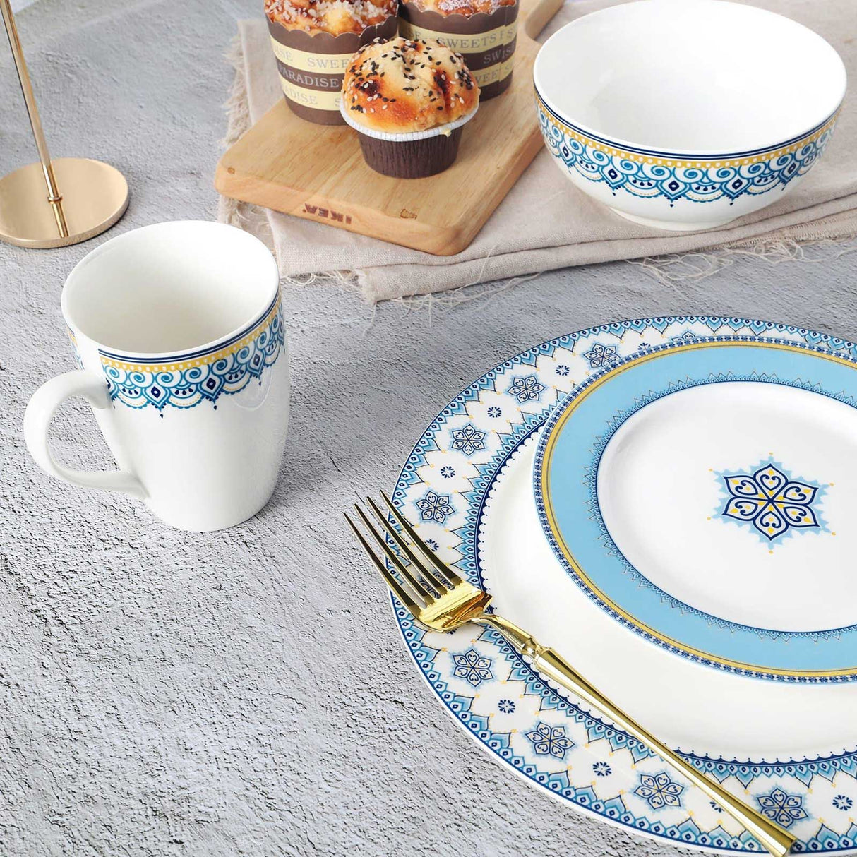 Blue Porcelain Dinner Set