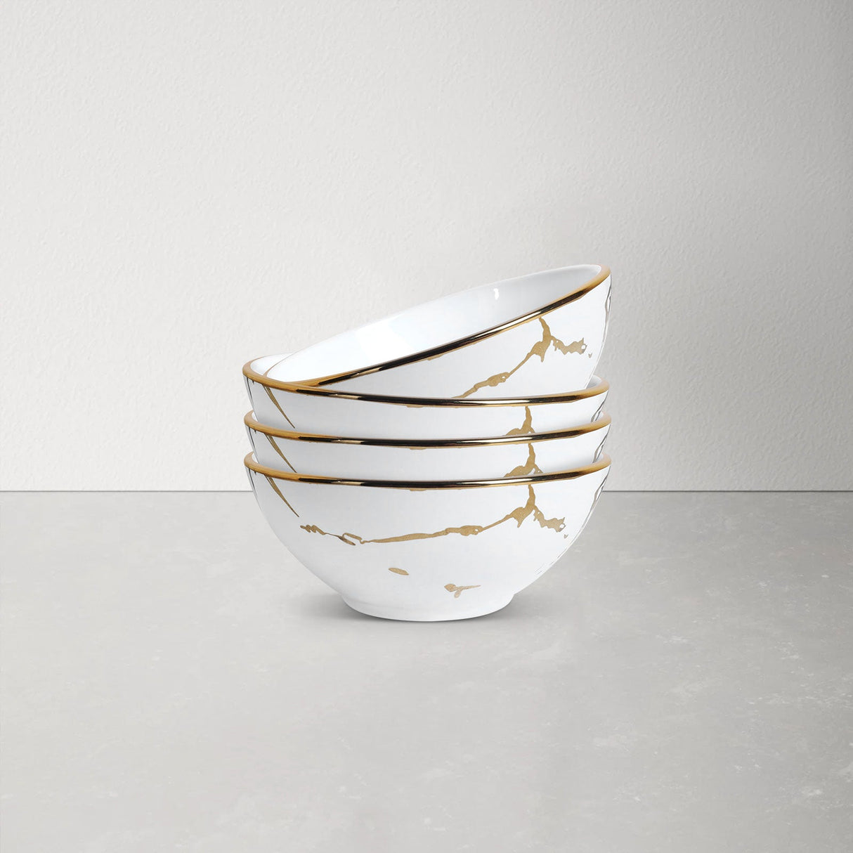 Marble Porcelain Soup Bowl Set