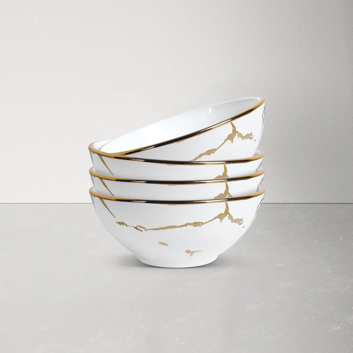Marble Porcelain Soup Bowl Set