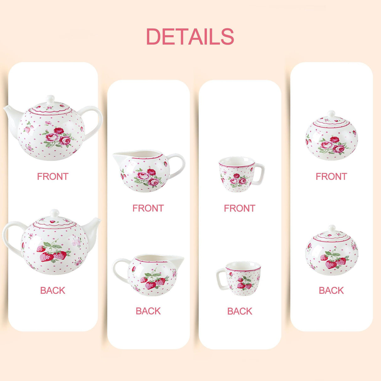 Red Rose Tea Set