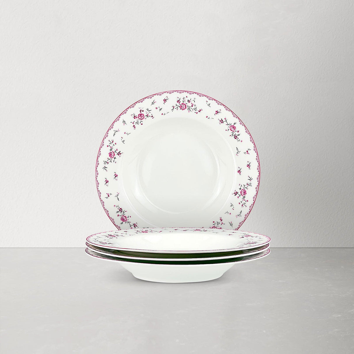 Porcelain Square Round Plates Set