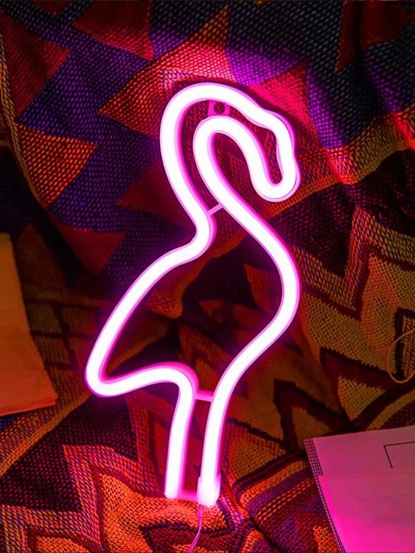 Flamingo Shaped Neon Light 1pc