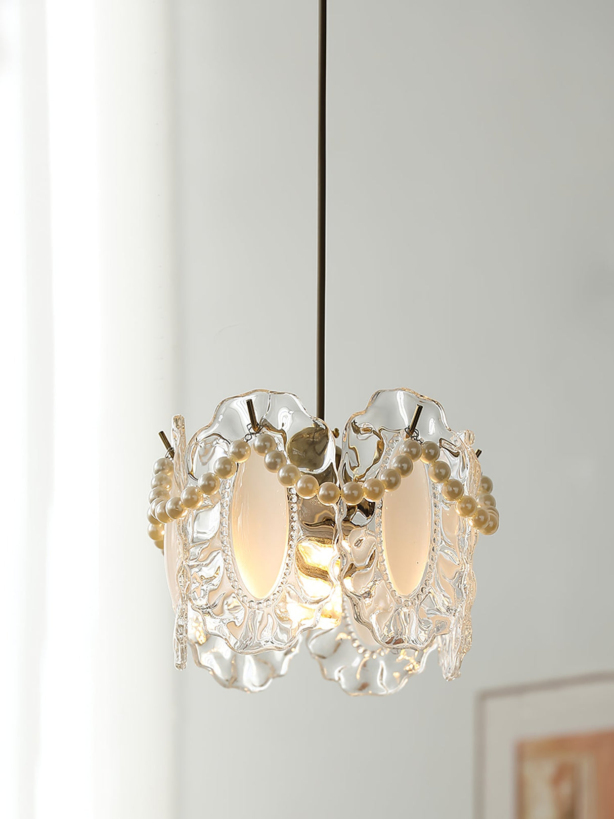 Floral Glass Pendant Lamp