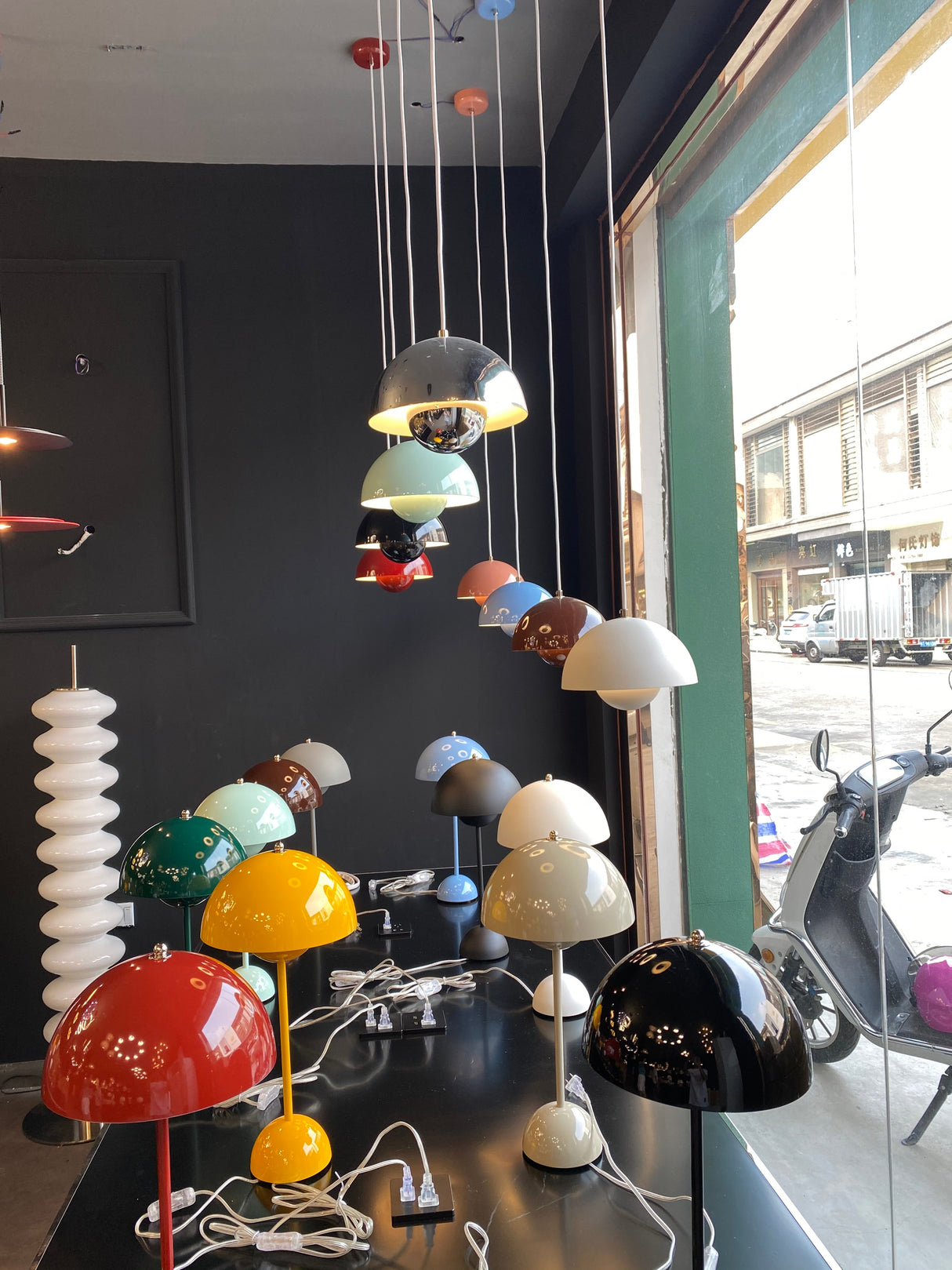 Colorful Half Circle Pendant Light