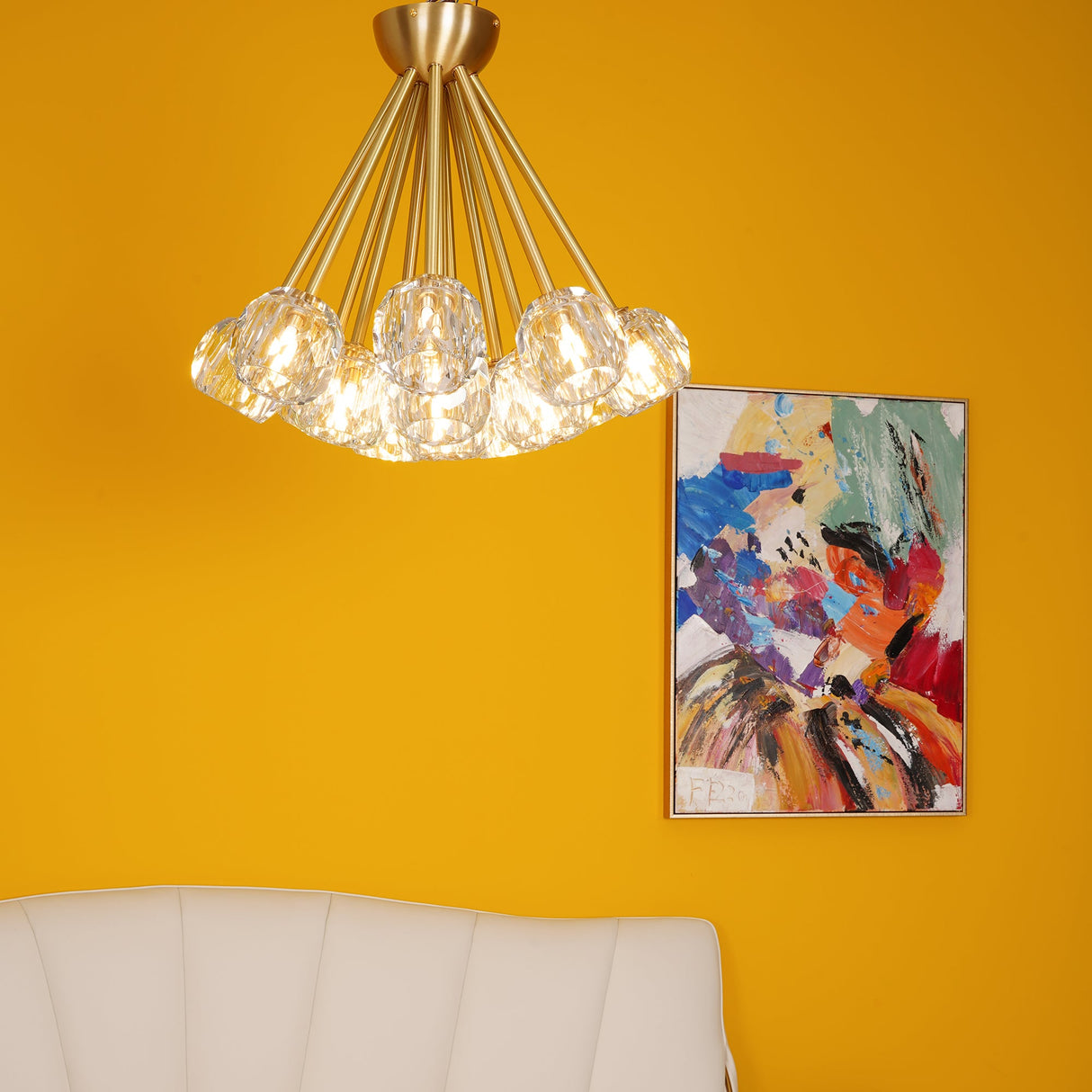 Flushmount Crystal Ball