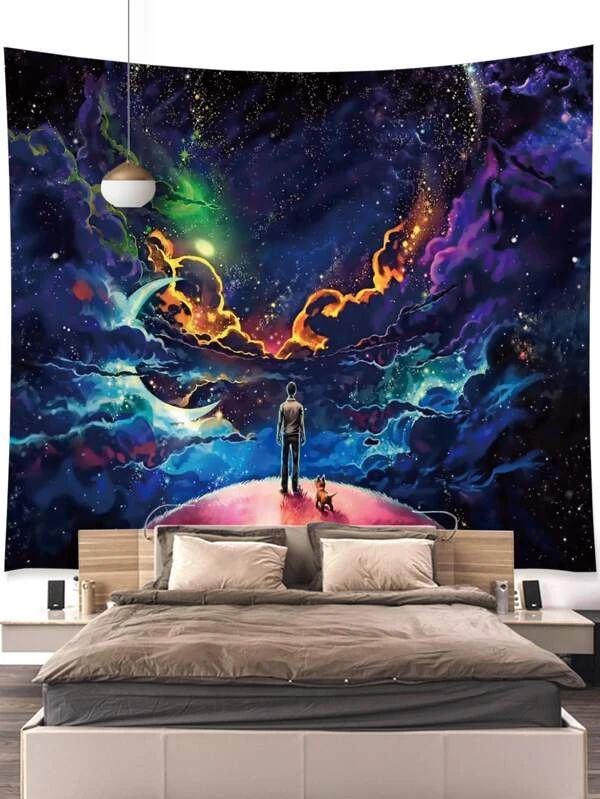Galaxy Print Tapestry