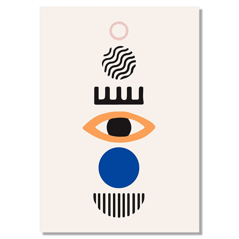 Geometric Abstract Canvas Painting Wall Art for Living Room Interior Home Decor