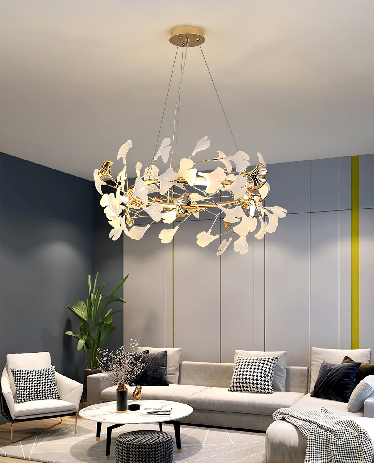 Gingko Chandelier J