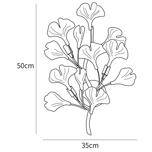 Ginkgo Leaf Branch Wall Lamp