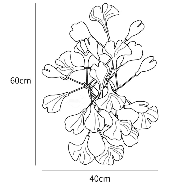 Ginkgo Leaf Branch Wall Lamp