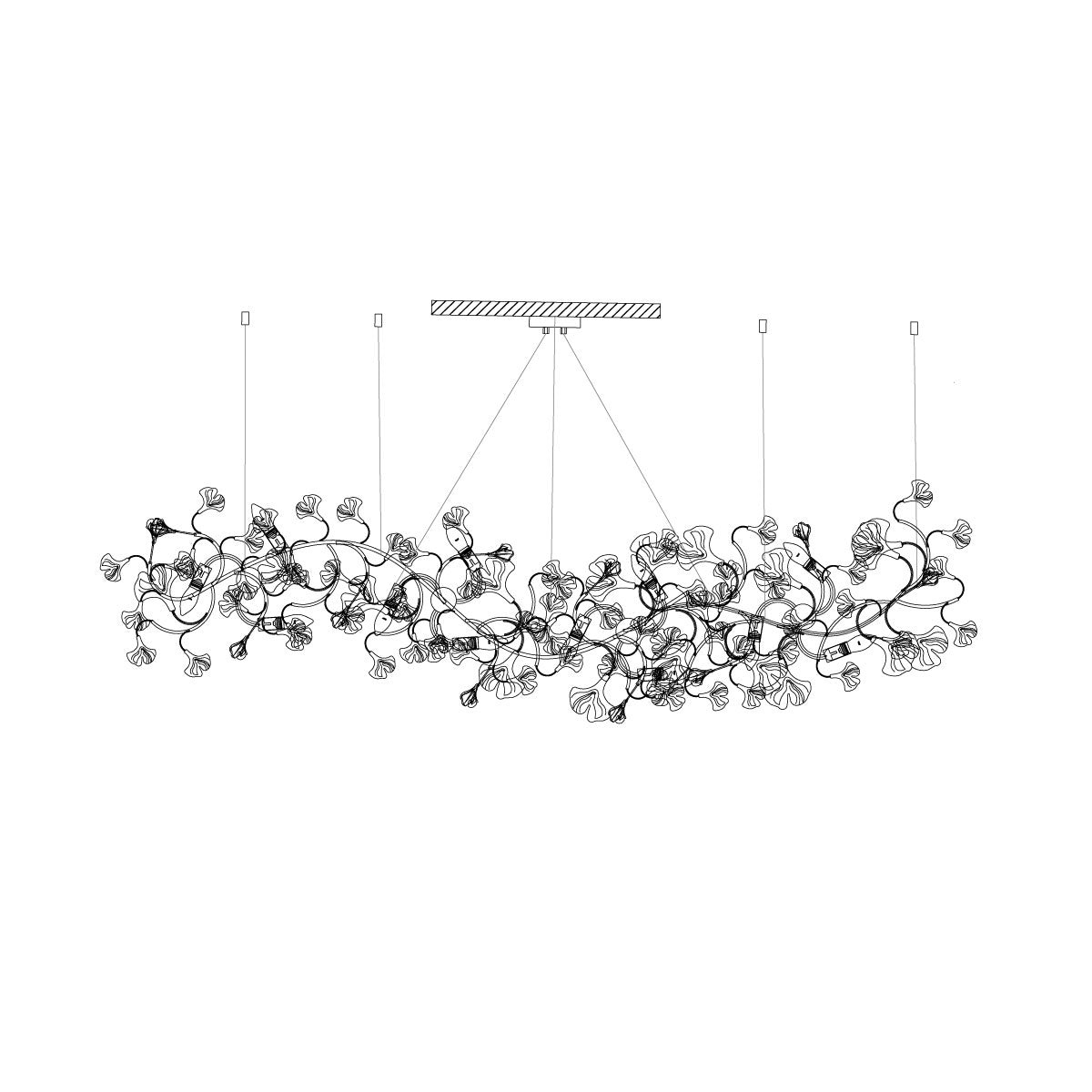 Gingko Chandelier E