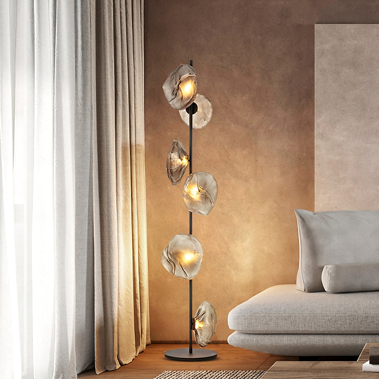 Glass Petals Floor Lamp