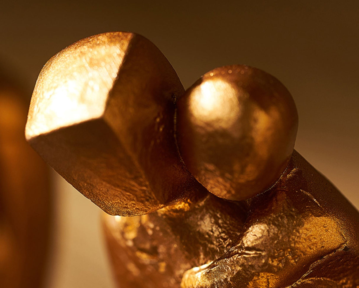 Golden Family Statue Set