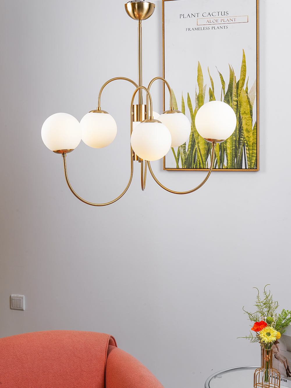Gooseneck Chandelier