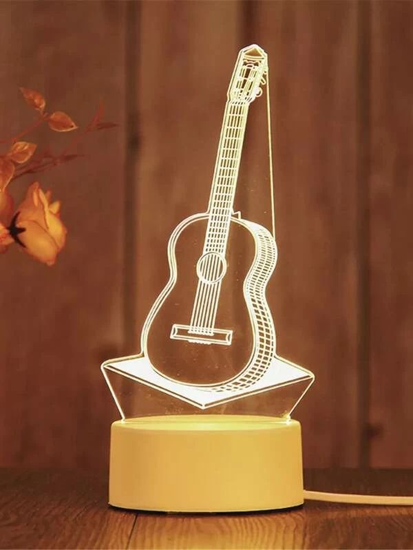 Guitar Shaped Night Light 1pc