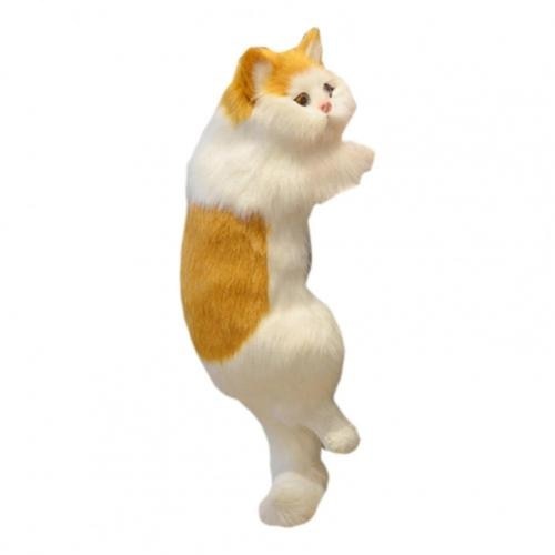 Realistic Fluffy Cat Hanging Figurine