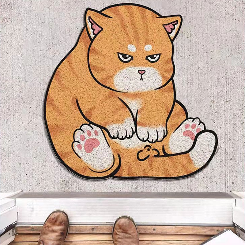 Cartoon Cat Dust Removal Rug