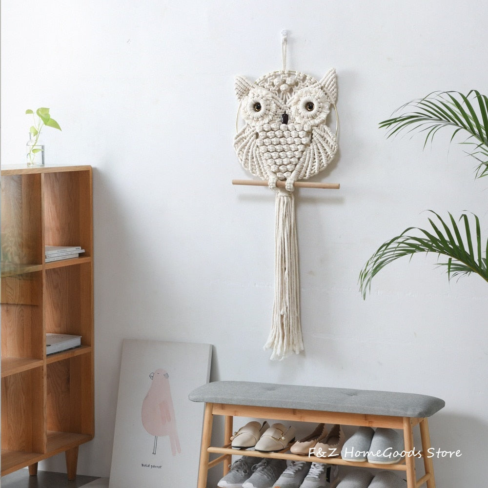 Nordic Style Owl Wall Hanging