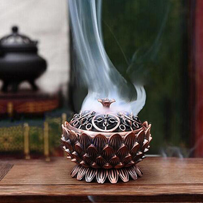 Metal Lotus Incense Burners