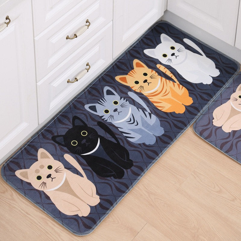 Kawaii Cat Floor Mat