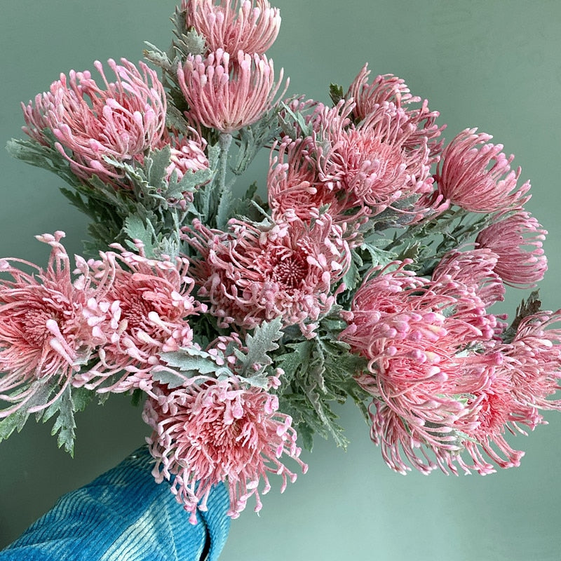 The Luxe Pincushion Protea Stem - Artificial Flora