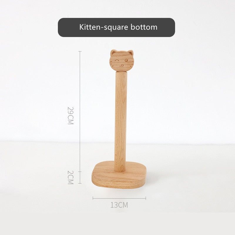 Wooden Cat Tissue Holder