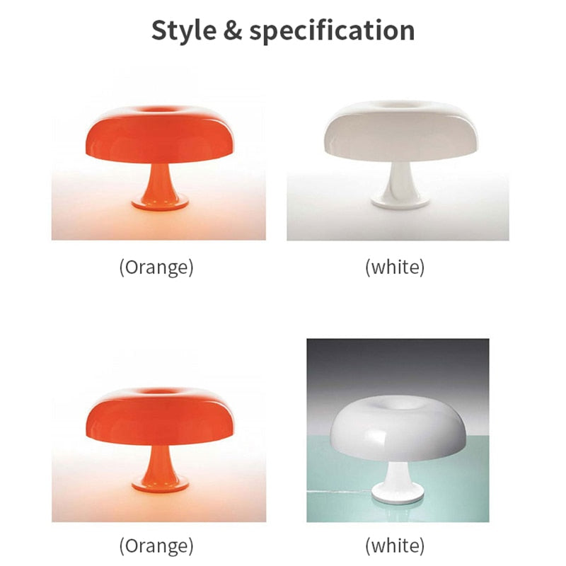 Y2K Designer Led Mushroom Table Lamp