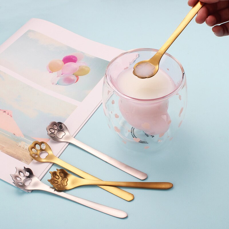 Stainless Cat Paw Tea Spoon