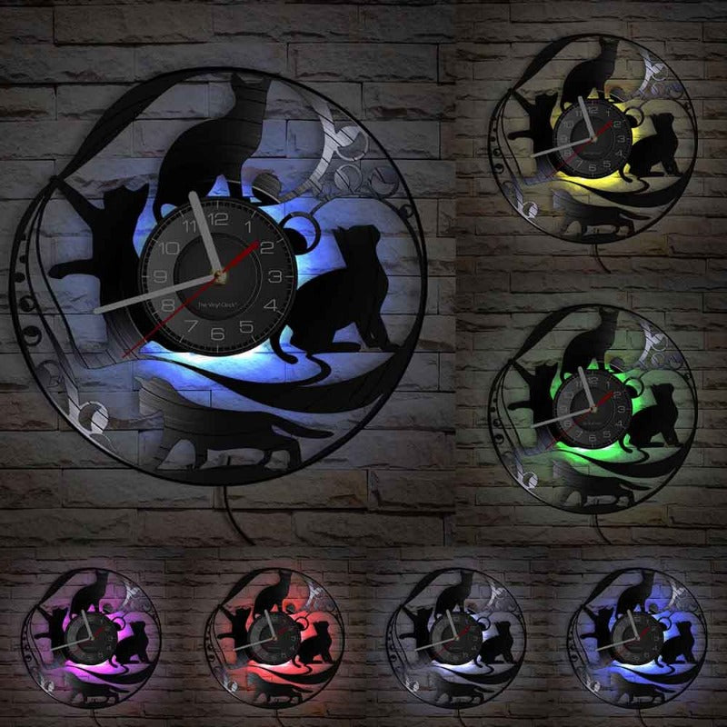 Cat Lover Wall Clock Decor