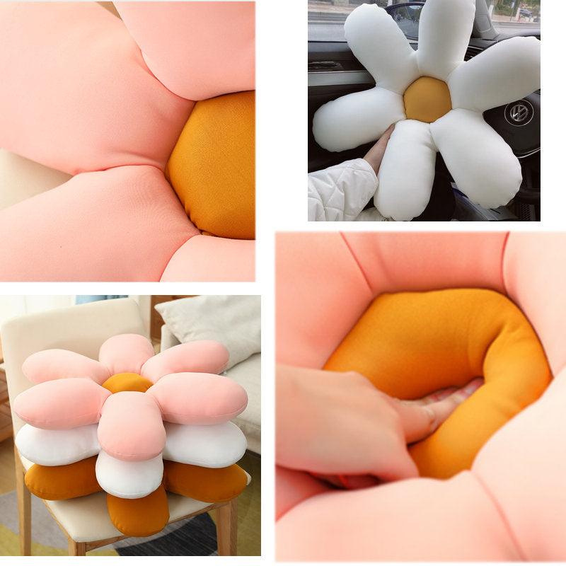 Nordic White Flower Daisy Pillow