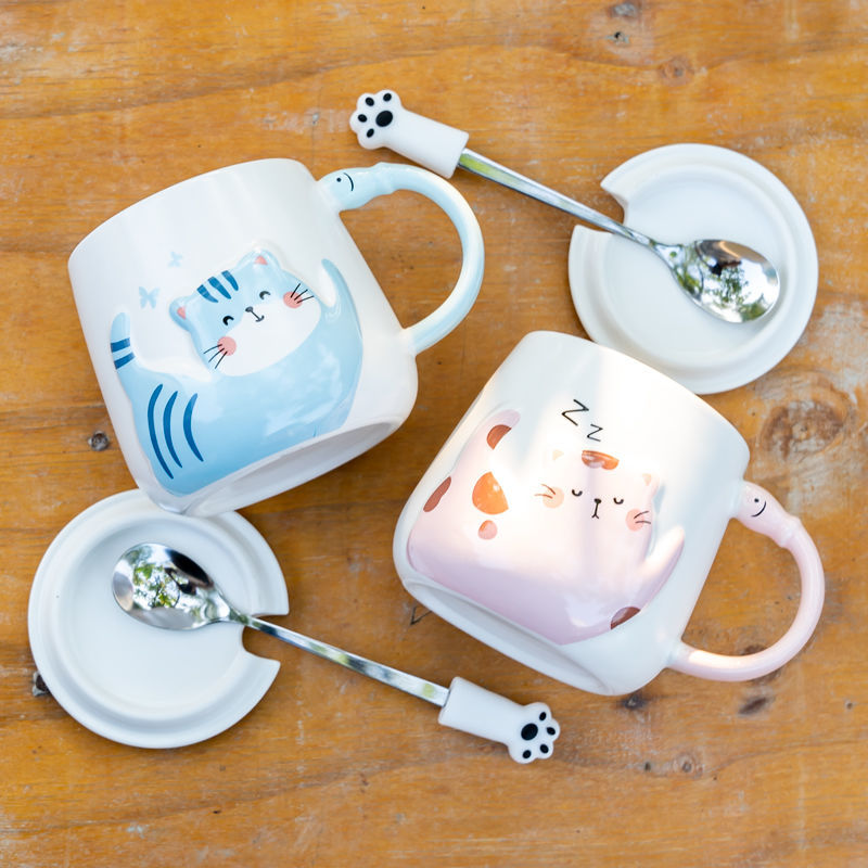 Sleepy Cat Ceramic Mug