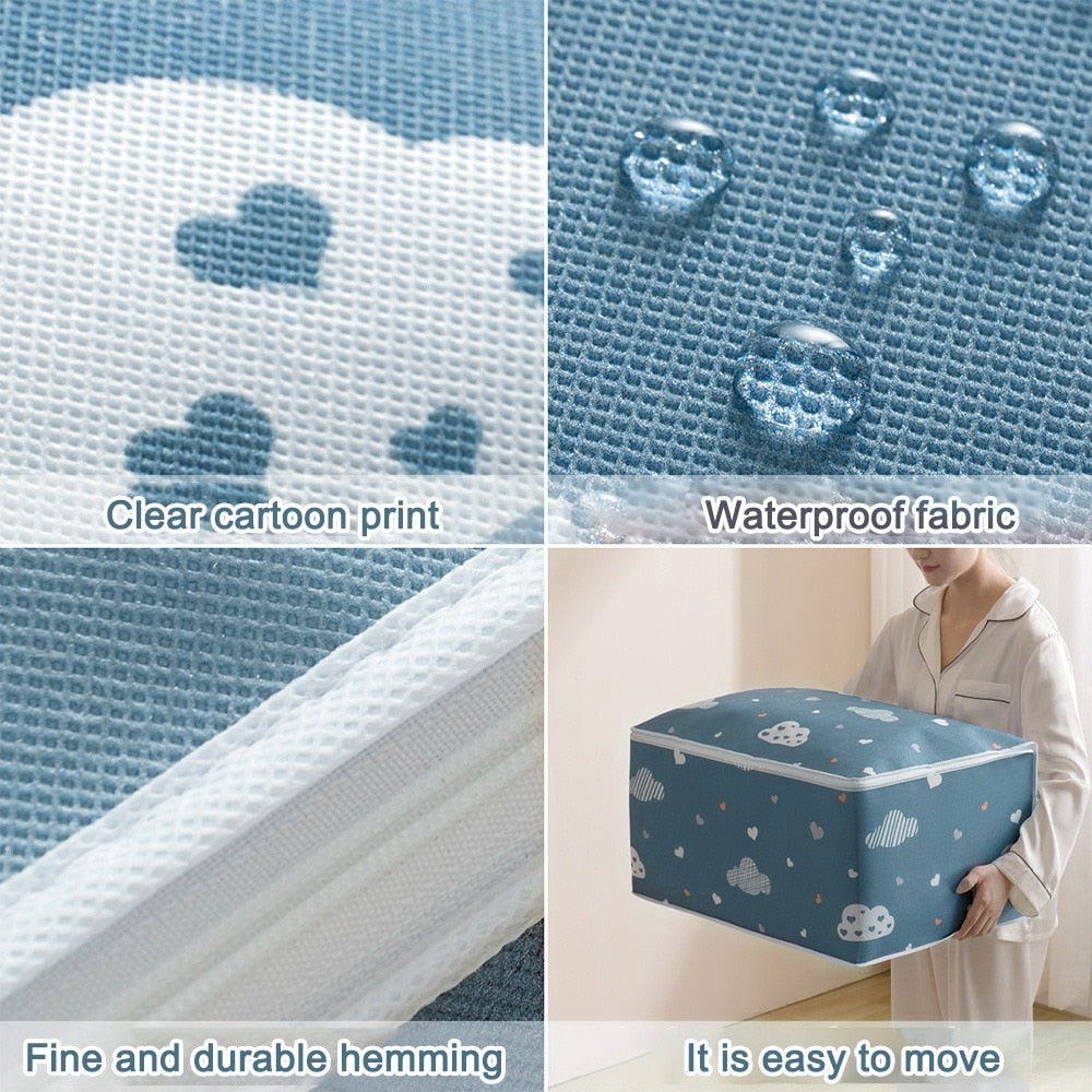 Preppy Patterned Foldable Storage Bag