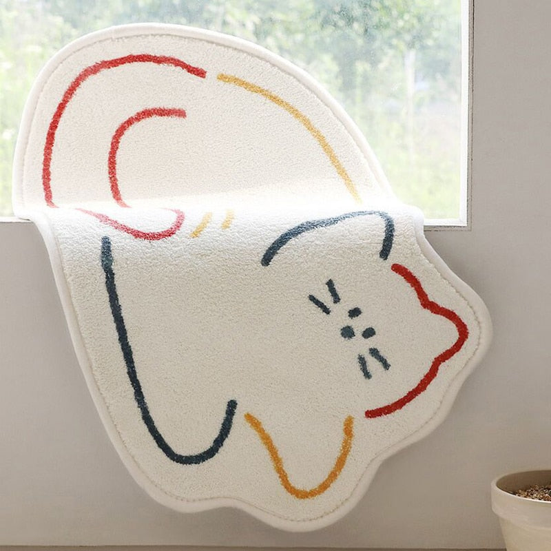 Cute Cat’s Furry Carpet